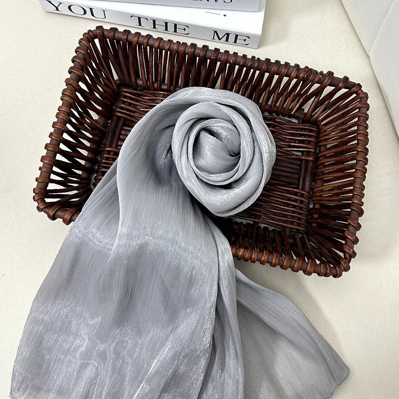 #CL30 Shiny Mesh chiffon hijab, jana,watercolor,hijab, Muslim Headscarf Arab Casual Head Wrap Sunscreen Shawl Suitable For Daily Use