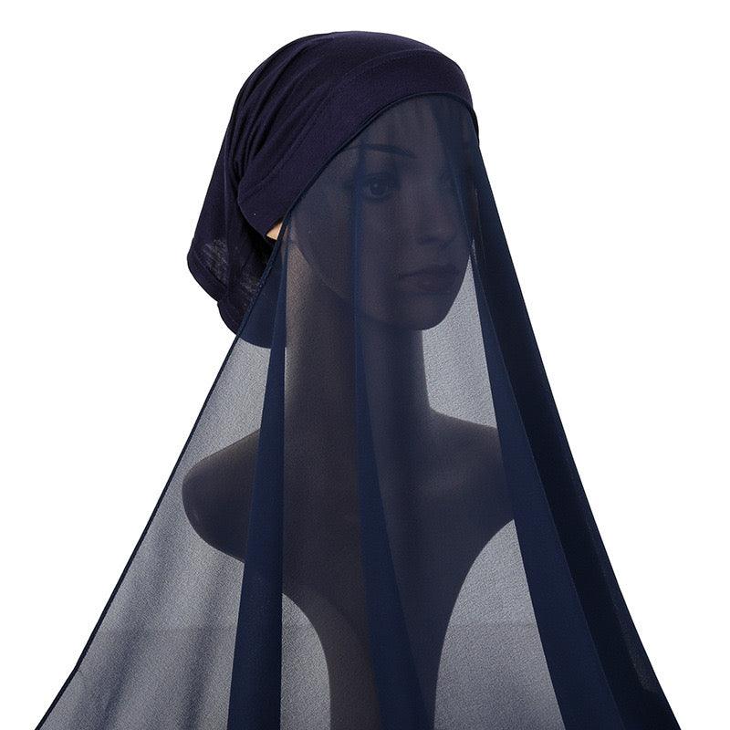 #CL31 Luminous Chiffon Hijab Scarf ✦ UPF Sun Wrap & Watercolor Sheen in 6 Neutral Tones