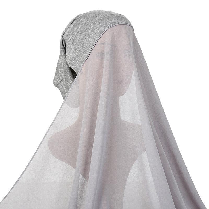 #CL31 Luminous Chiffon Hijab Scarf ✦ UPF Sun Wrap & Watercolor Sheen in 6 Neutral Tones