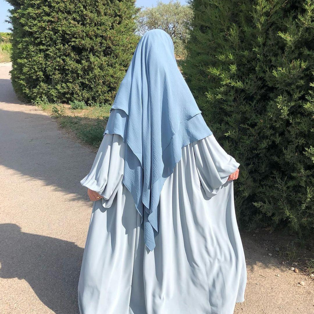 WG03 Two layer Khimar ,Linen-cotton khimar ,Hijab