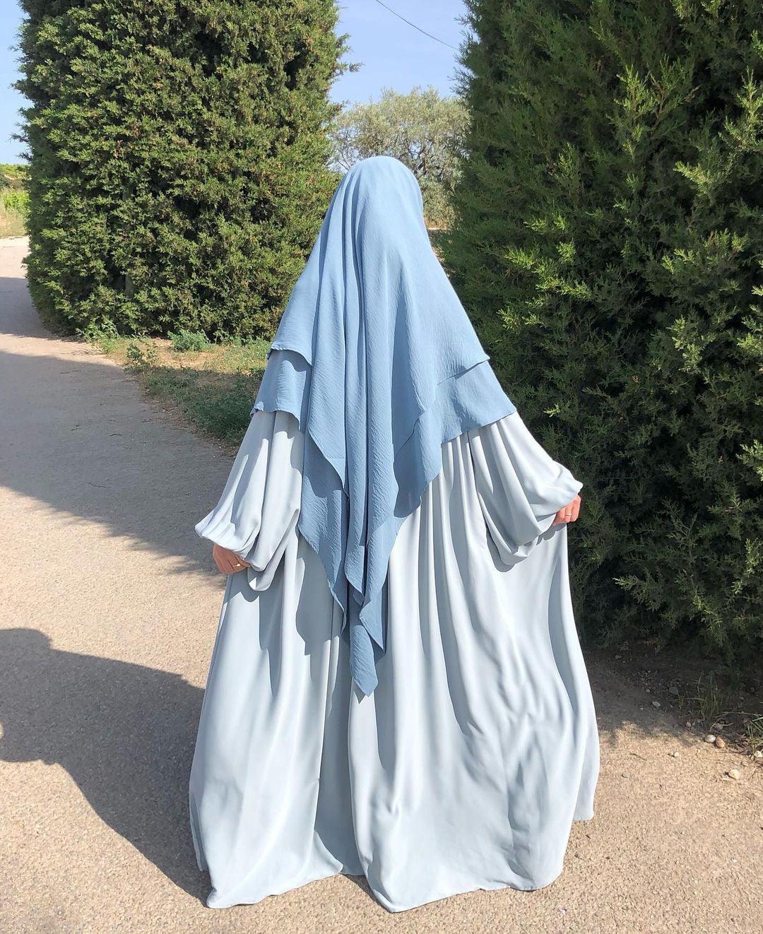 WG03 Two layer Khimar ,Linen-cotton khimar ,Hijab