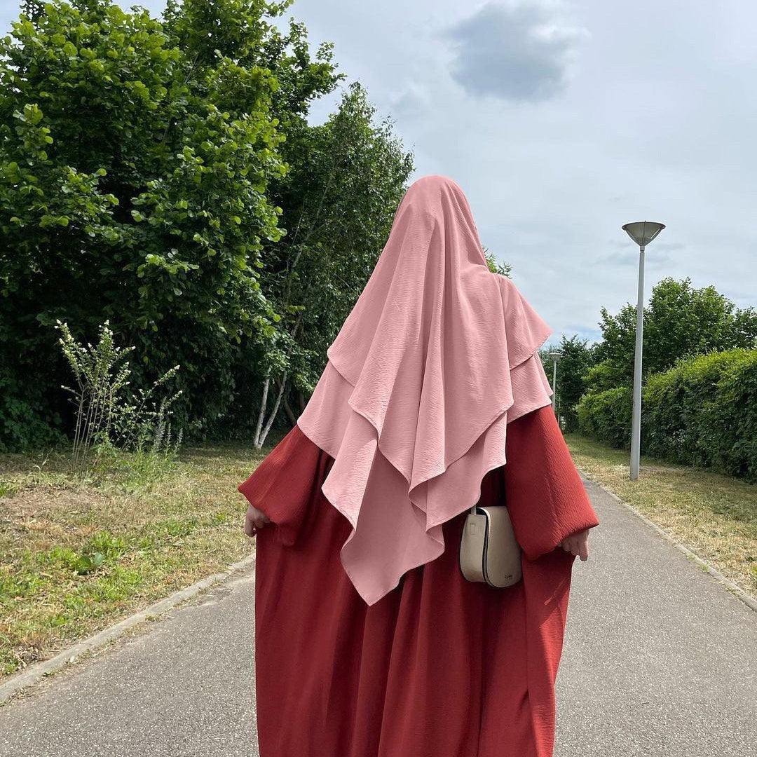 WG03 Two layer Khimar ,Linen-cotton khimar ,Hijab