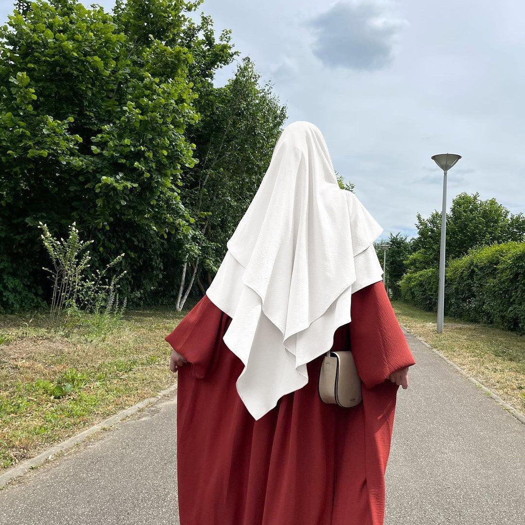 WG03 Two layer Khimar ,Linen-cotton khimar ,Hijab