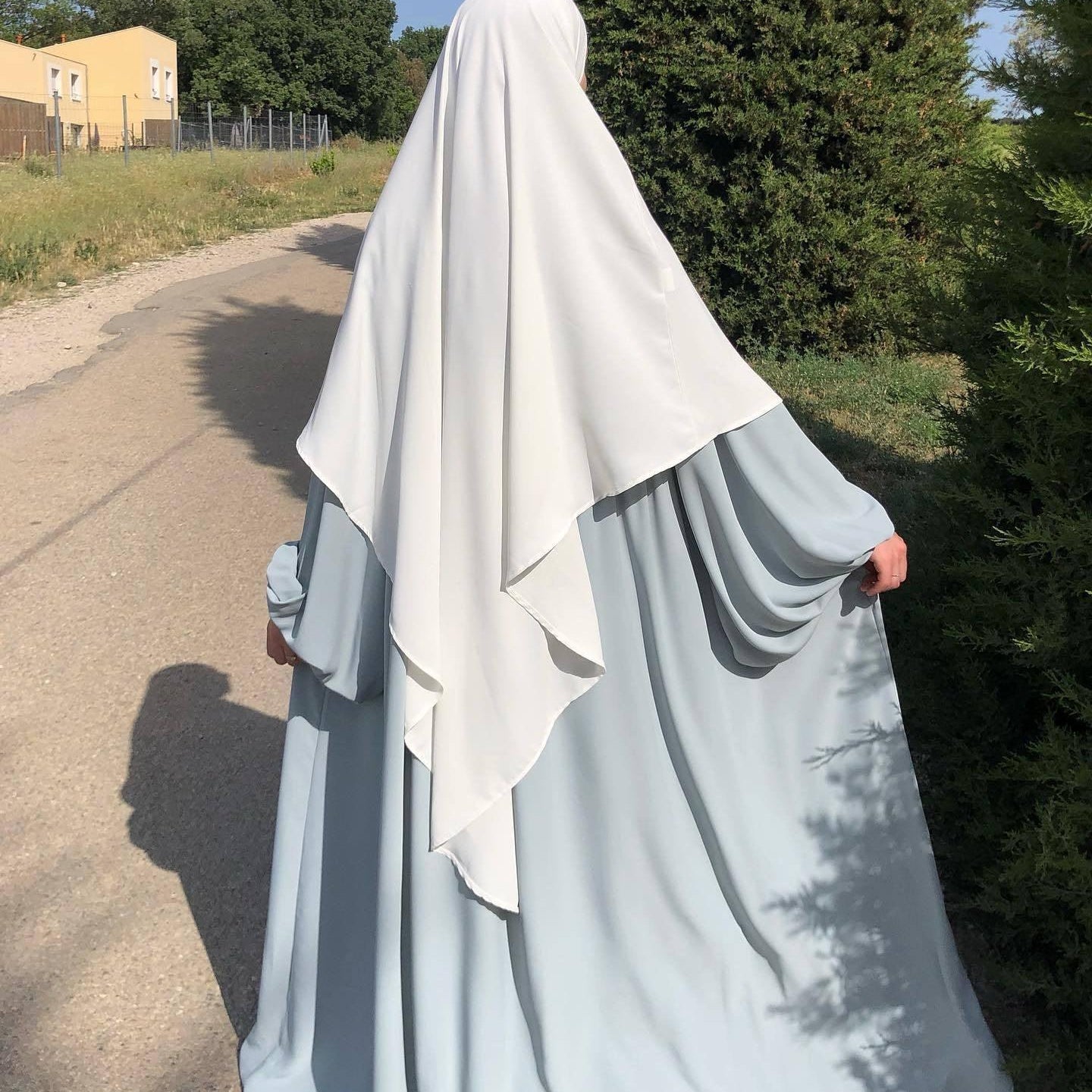 #CL55 Sun-Protective Nida Khimar ✦ Single-Layer Hijab in 15 Colors | UPF 50+ & Lightweight