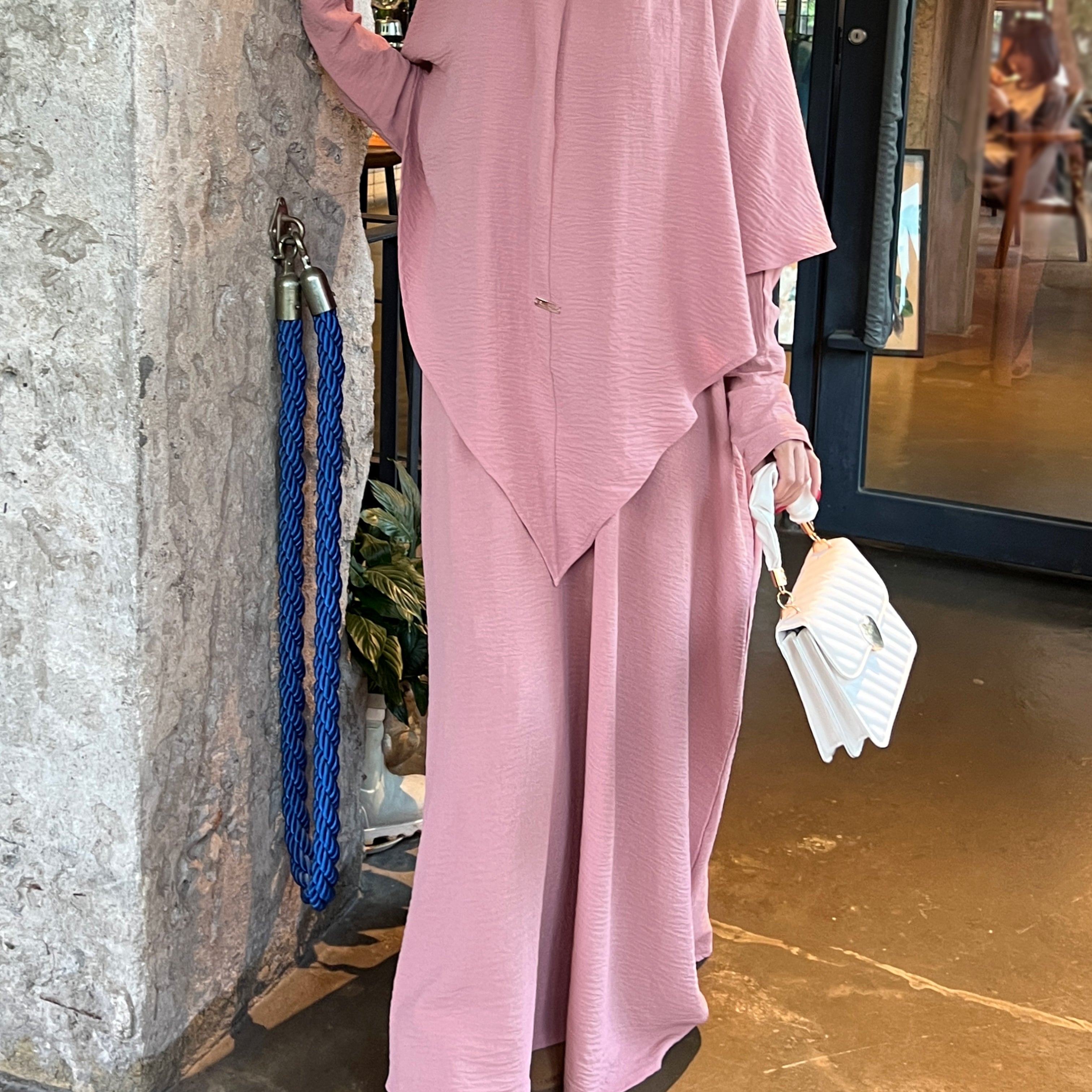 #CL05  Luxury Crepe Khimar & Abaya Set | Modest Muslim Dress with Breathable Hijab ✦ Halal-Certified