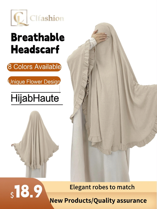 CL55 Breathable Full-Coverage Hijab ✦ 8 Modest Colors for Prayer & Daily Elegance