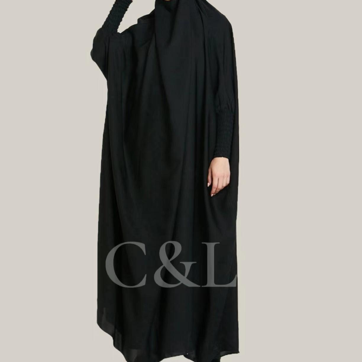 #CL32 Family Satin Jilbab Set | Mother & Kids Matching Modest Dress with Luxe Drape (All Sizes)