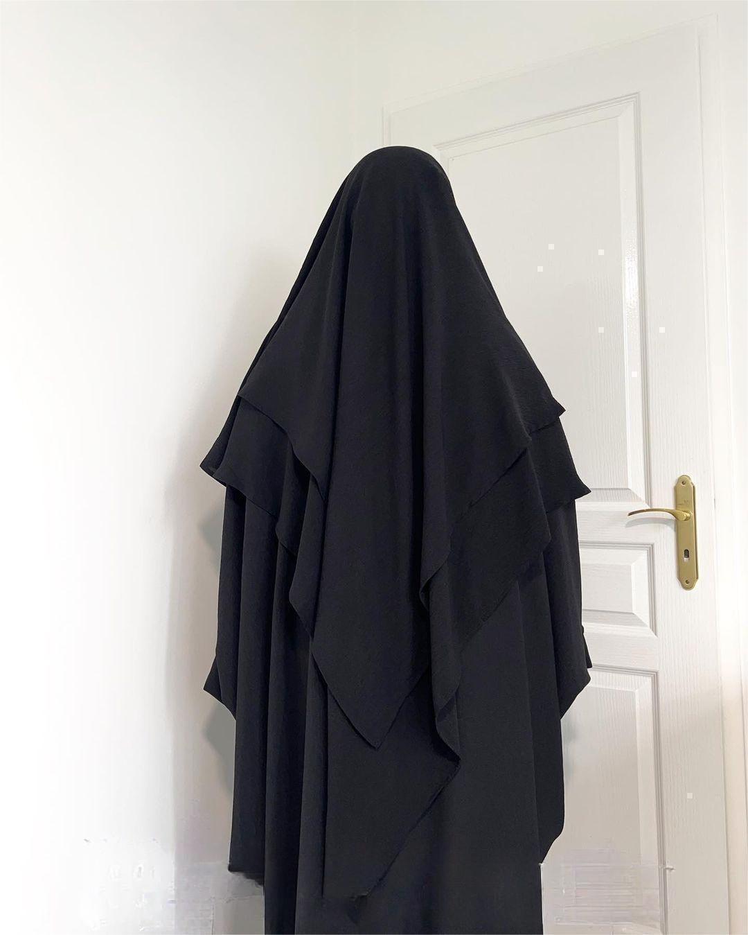 WG03 Two layer Khimar ,Linen-cotton khimar ,Hijab